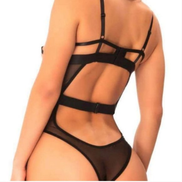 Black Mesh Bodysuit - Picture 3 of 3